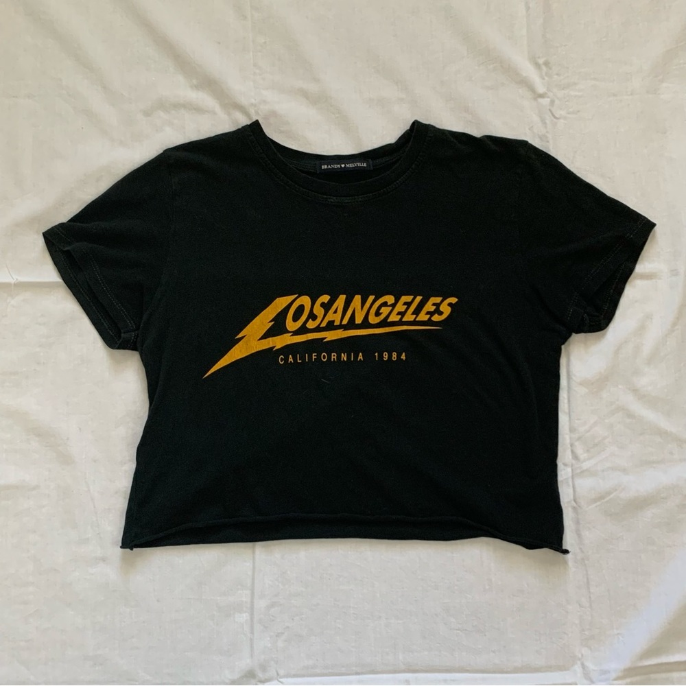 Brandy Melville Los Angeles Graphic Cropped T-Shirt